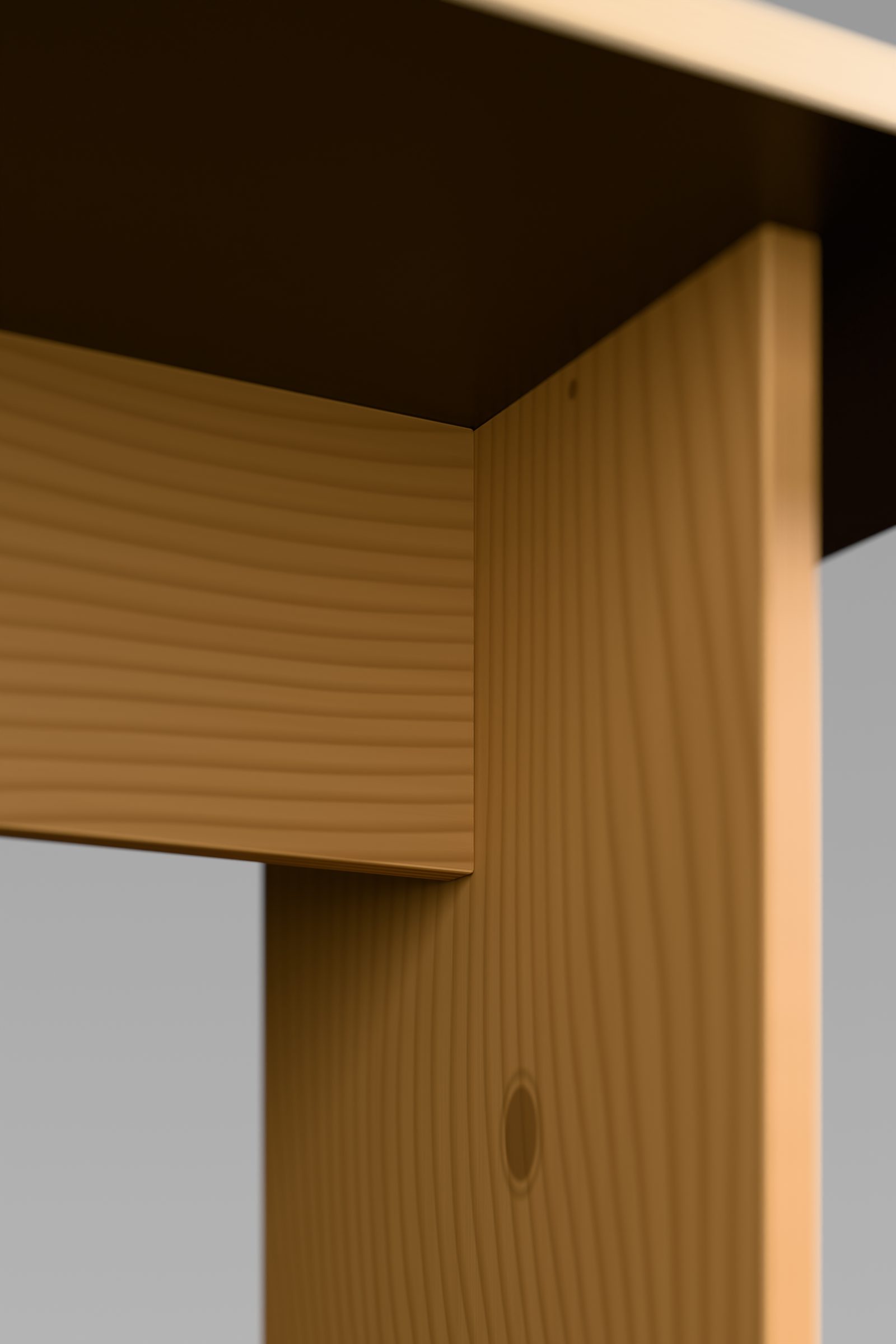 Bank, Rendering: Bein, Zarge und Sitzplatte