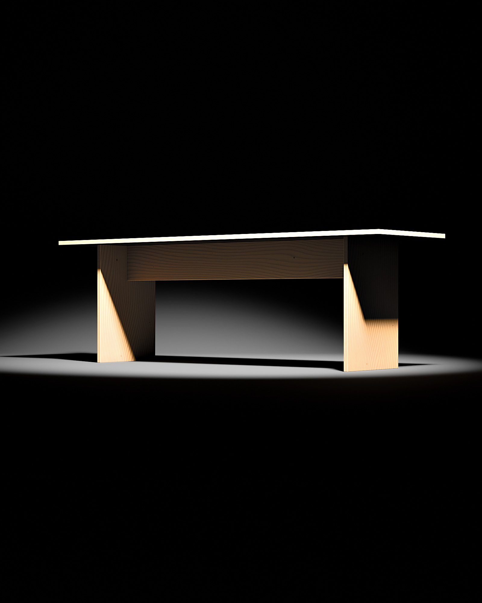 Bank, Rendering: im Lichtkegel