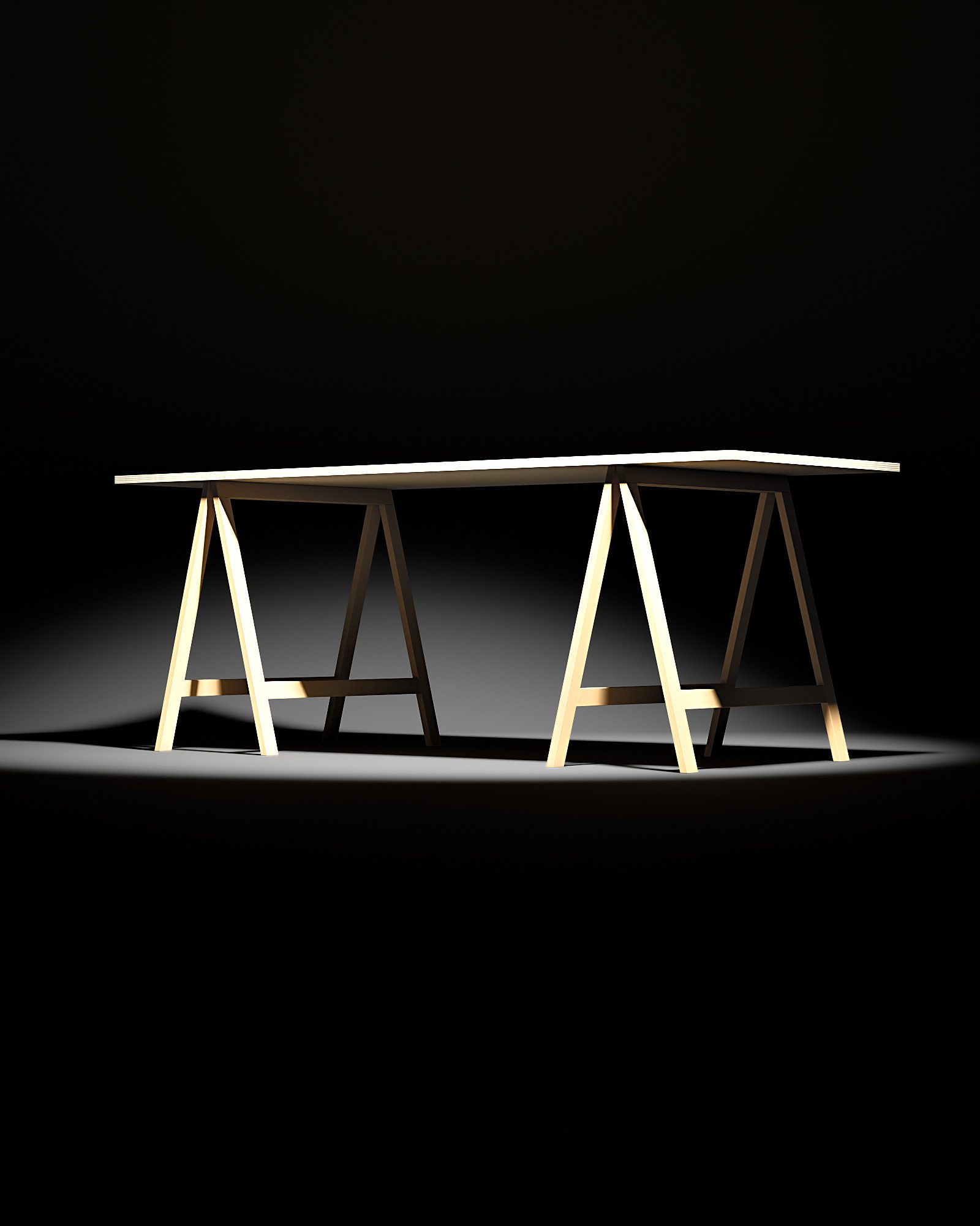 Tisch, Rendering: im Lichtkegel