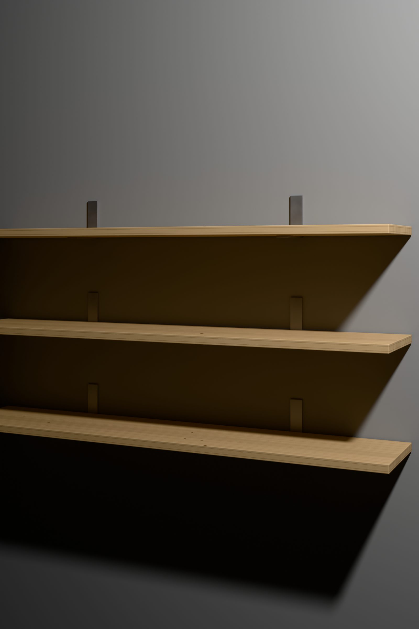 Wandregal, Rendering: An der Wand